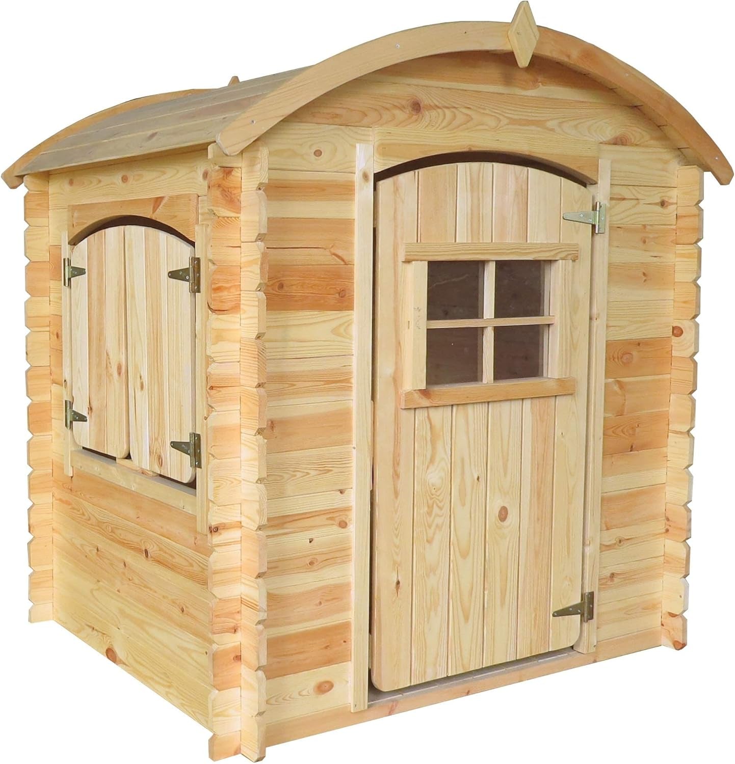 Wooden Playhouse for Kids Outdoor, 19 Mm Planks - Fun Wendy House Outdoor Play - Garden Play House for Kids W3'8 X D4'10 X H4'9 Ft -  M505