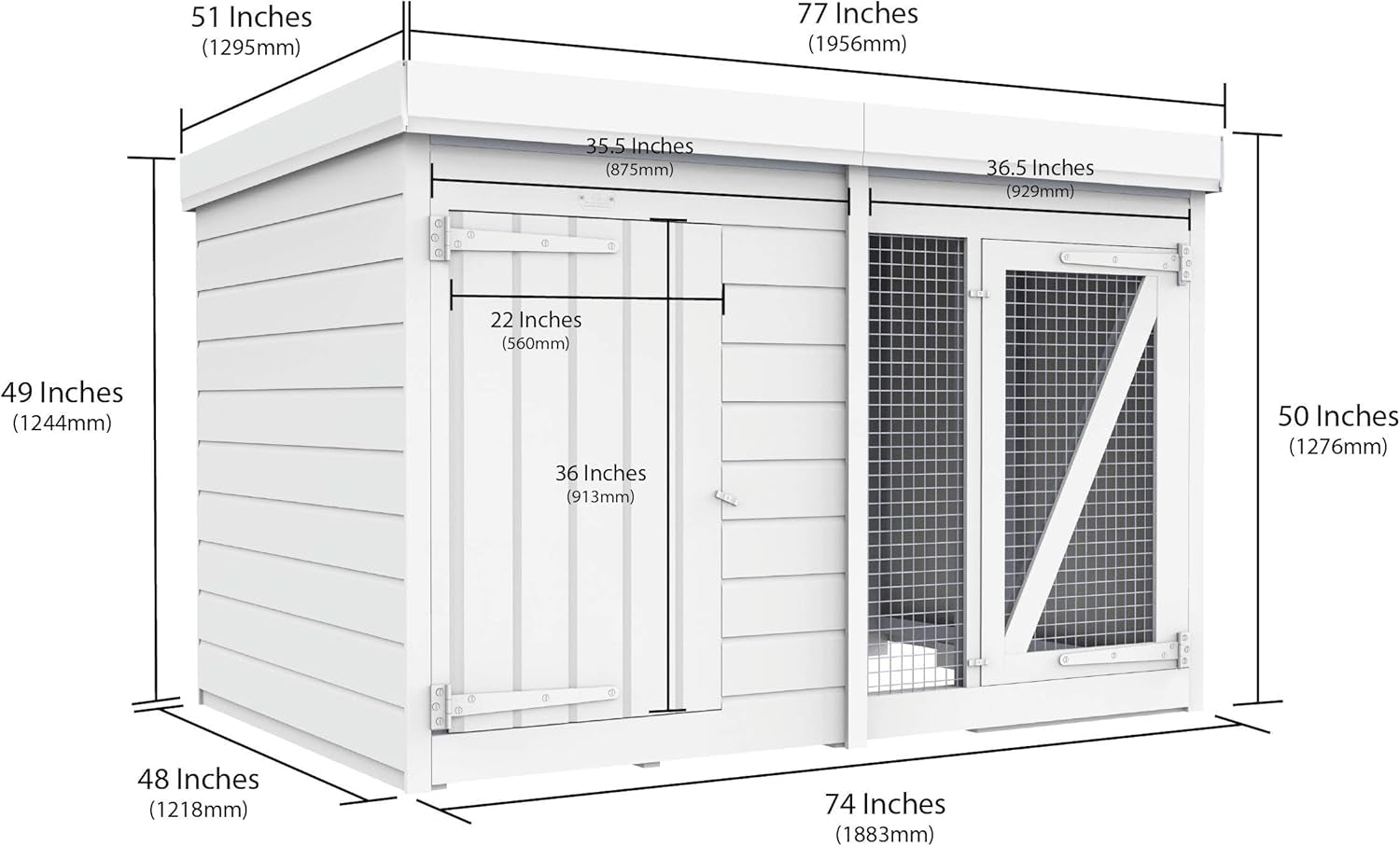 Total Sheds 6Ft X 4Ft Dog Kennel Fast & Free 5-7 Day Delivery