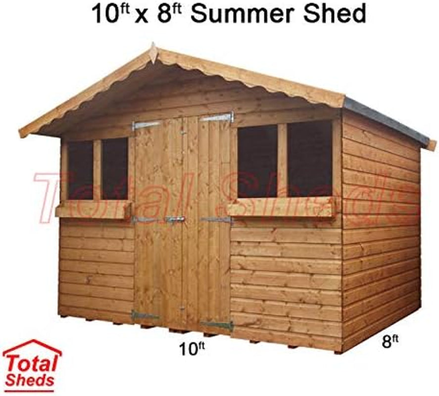 10Ft (3.0M) X 8Ft (2.4M) Garden Shed Summer Shed Timber Shed
