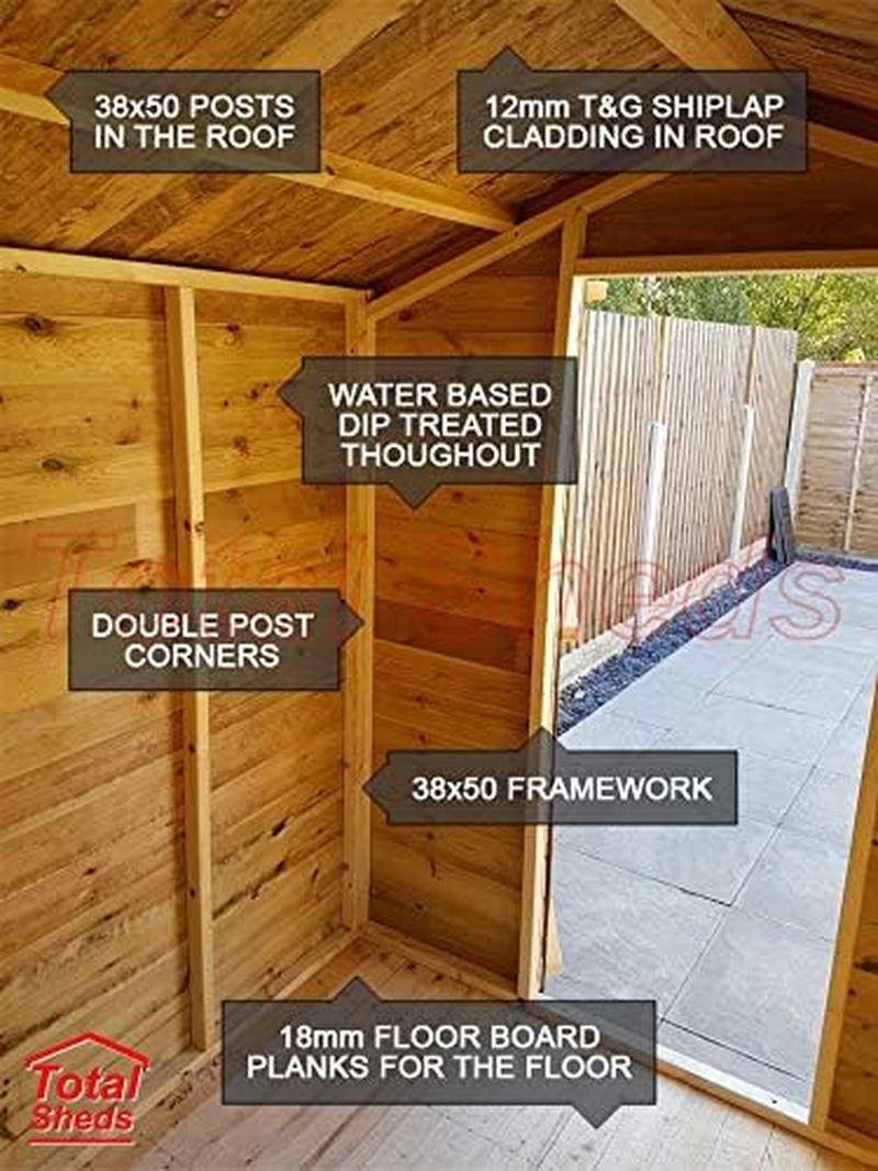 10Ft (3.0M) X 8Ft (2.4M) Garden Shed Summer Shed Timber Shed