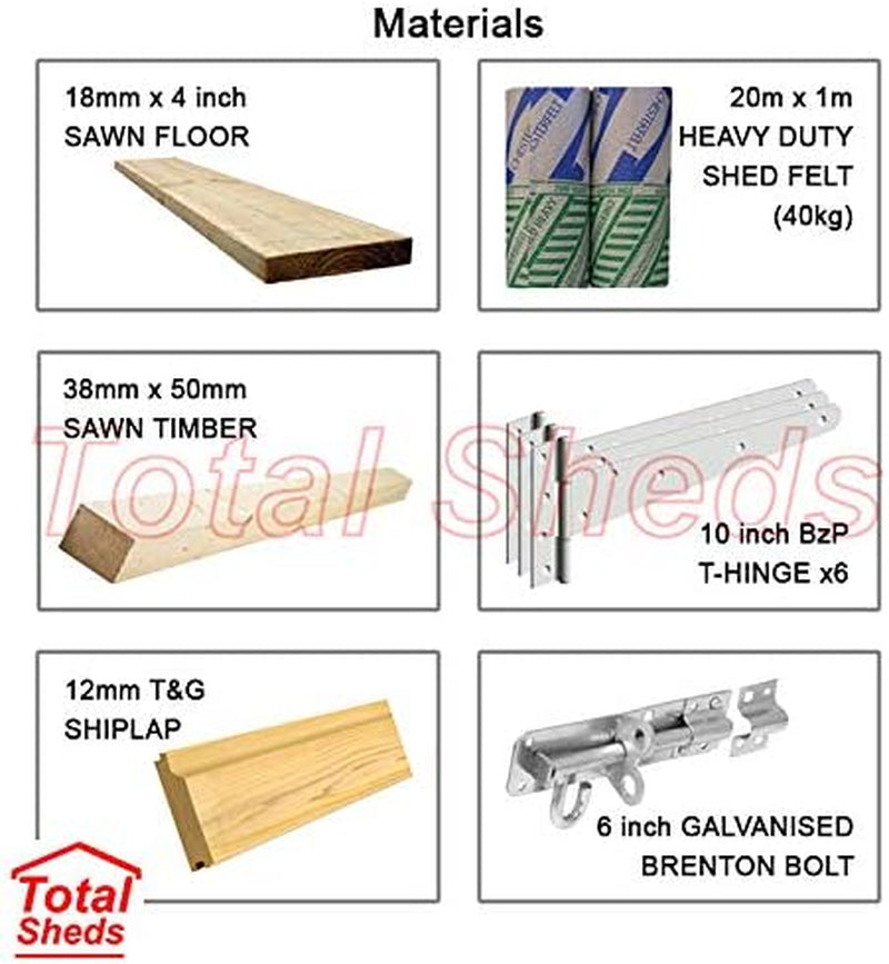 10Ft (3.0M) X 8Ft (2.4M) Garden Shed Summer Shed Timber Shed